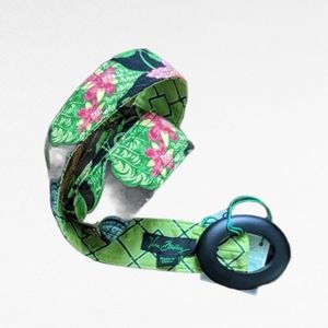 Vera Bradley Botanica Belt Oval Black NEW